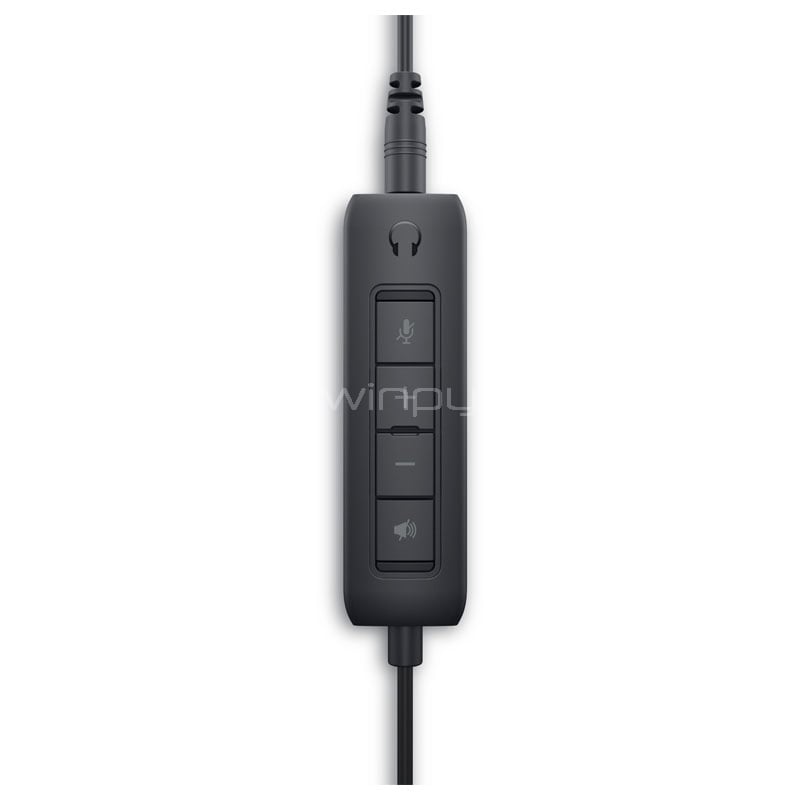 Audífonos Dell WH1022 con Micrófono (Jack 3.5mm/ USB, Negro)