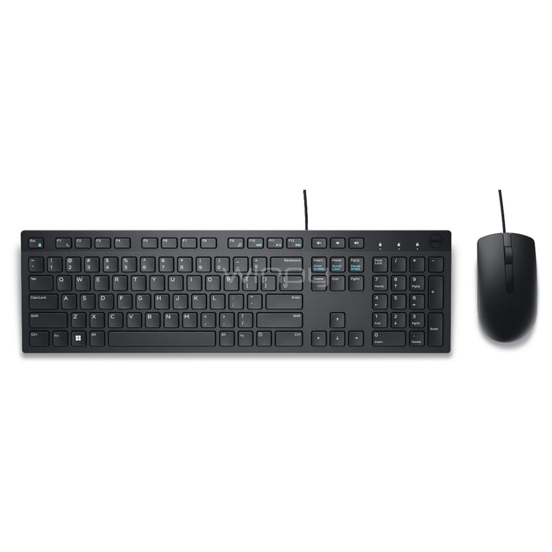 Kit Teclado + Mouse Dell KM300C (Ambidestro, Español, Negro)