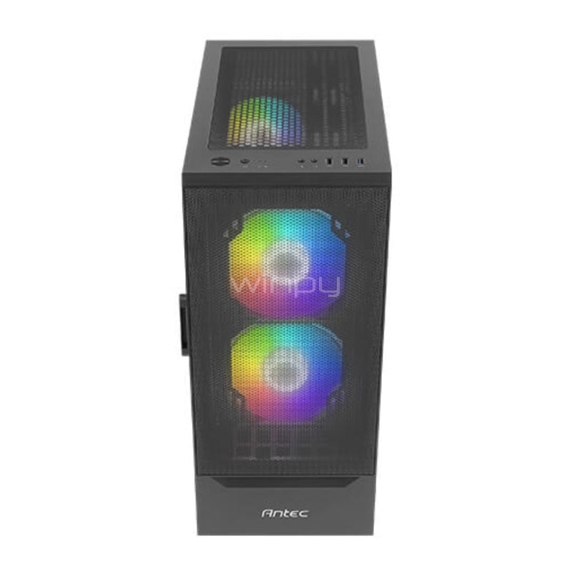 Gabinete Gamer Antec NX410 Black (ATX, Vidrio Templado, 3 Ventiladores ARGB)