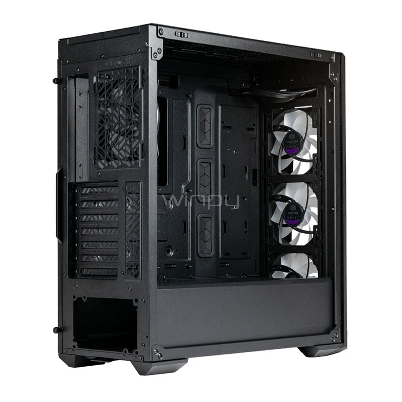 Gabinete Cooler Master MasterBox 520 Mesh Black (ATX, Vidrio Templado, 3 ventiladores ARGB)