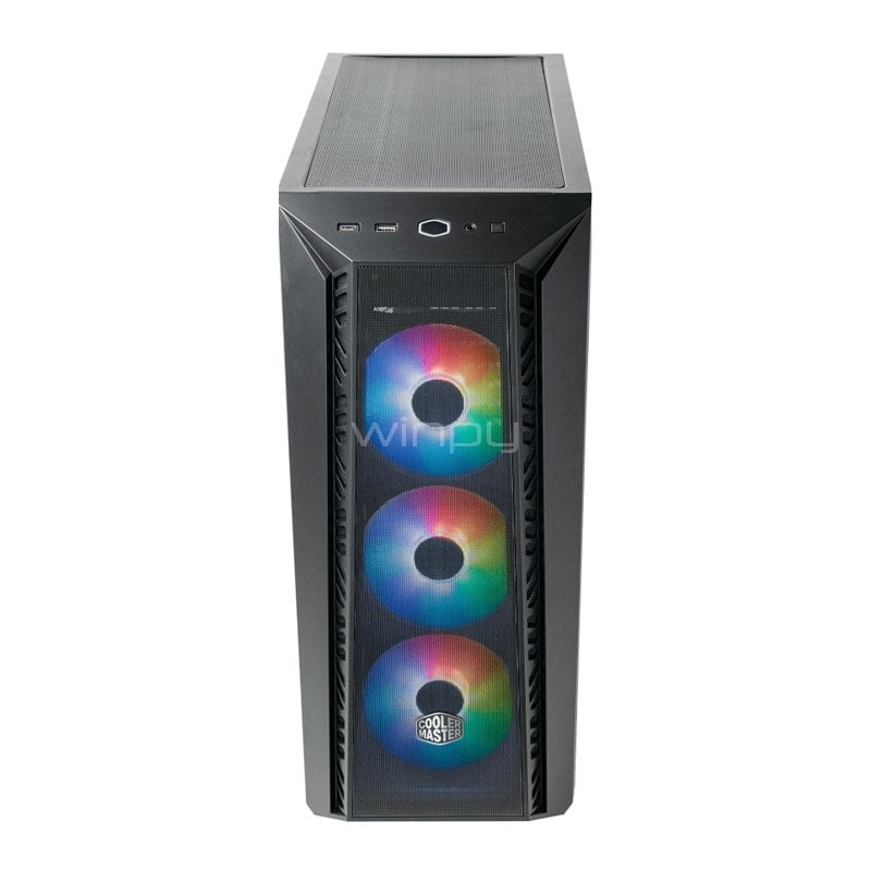 Gabinete Cooler Master MasterBox 520 Mesh Black (ATX, Vidrio Templado, 3 ventiladores ARGB)