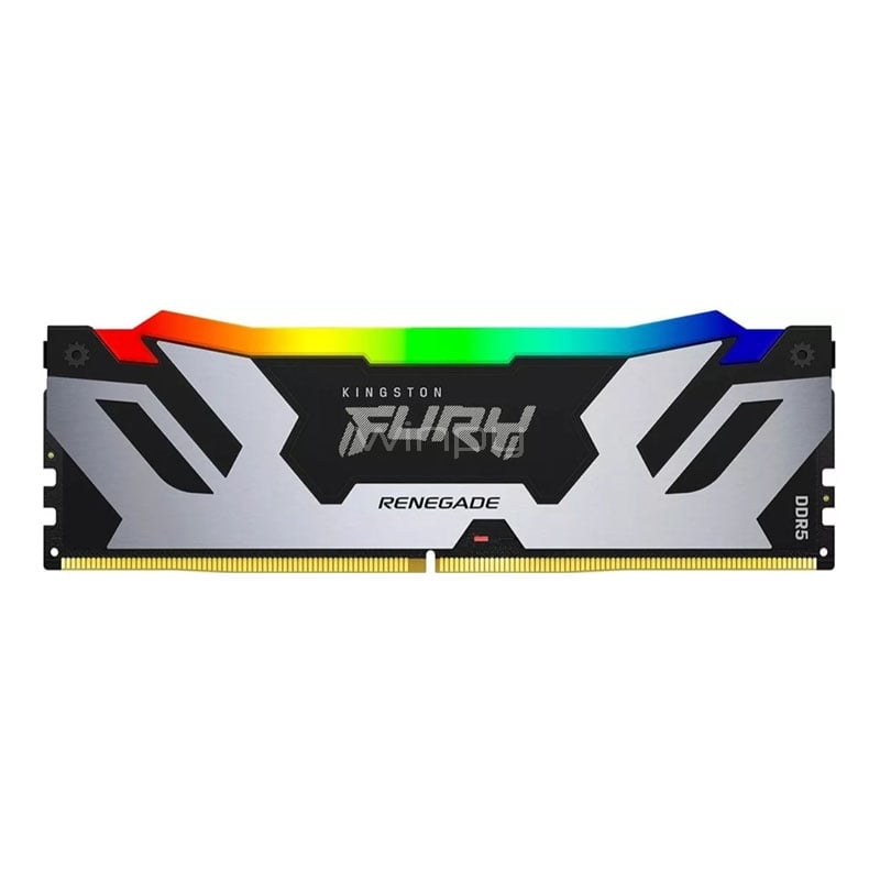 Memoria RAM Kingston Fury Renegade RGB Silver de 24GB (DDR5, 6400MHz, CL32, DIMM)