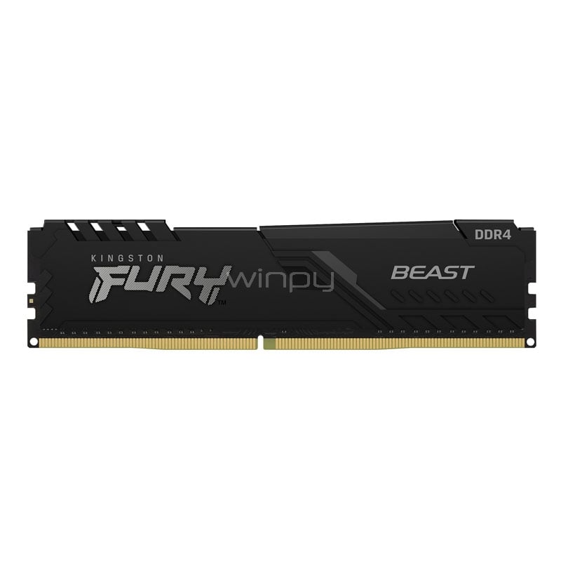 Memoria RAM Kingston FURY Beast Black de 16GB (DDR4, 3600MHz, CL18, DIMM)