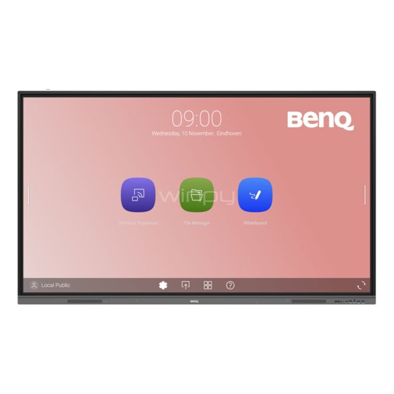 Pantalla Interactiva BenQ RE7503 de 75“ (IPS, 4K, HDMI+VGA+USB-C, Android)