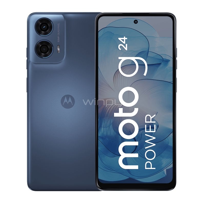 Celular Motorola Moto g24 Power de 6.6“ (OctaCore, 4GB RAM, 256GB Internos, Azul Medianoche)