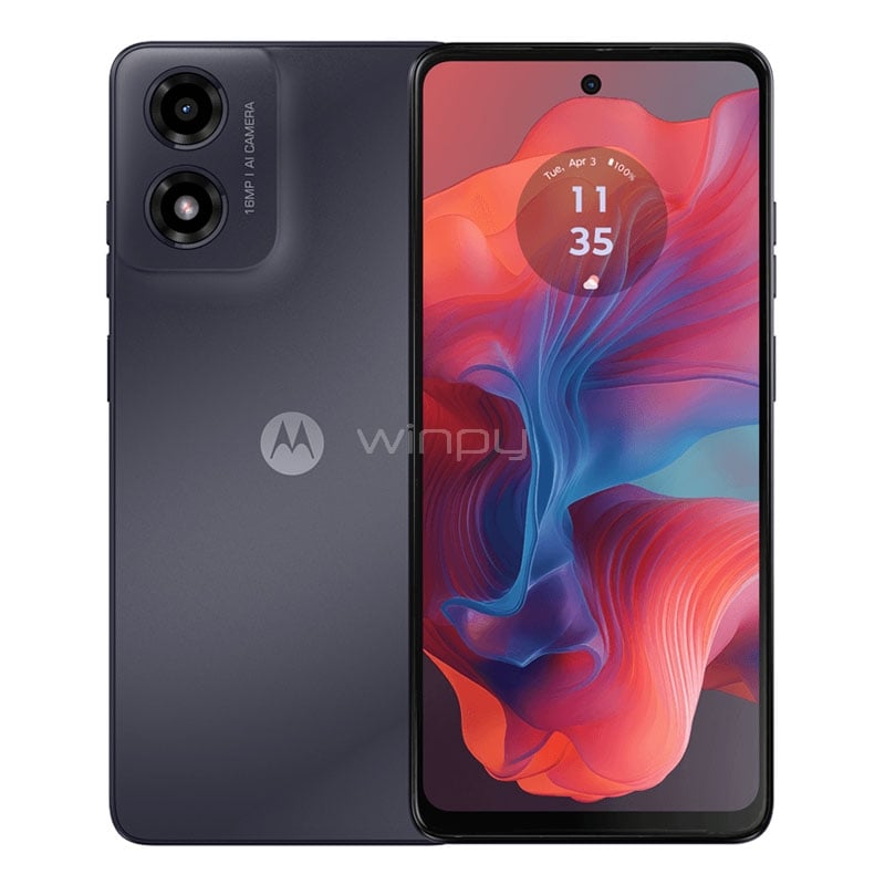 Celular Motorola Moto G04 de 6.6“ (OctaCore, 4GB RAM, 128GB Internos, Negro)