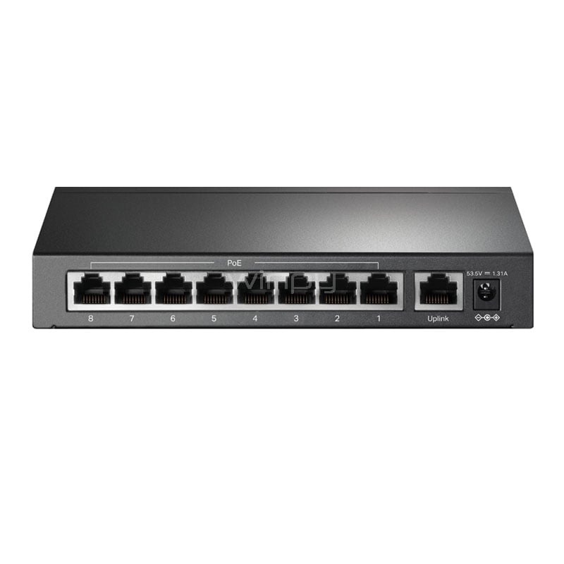 Switch TP-Link TL-SF1009P de 8+1 Puertos (AUTO MDI/MDIX, 1.8 Gbps, PoE+, 65W)