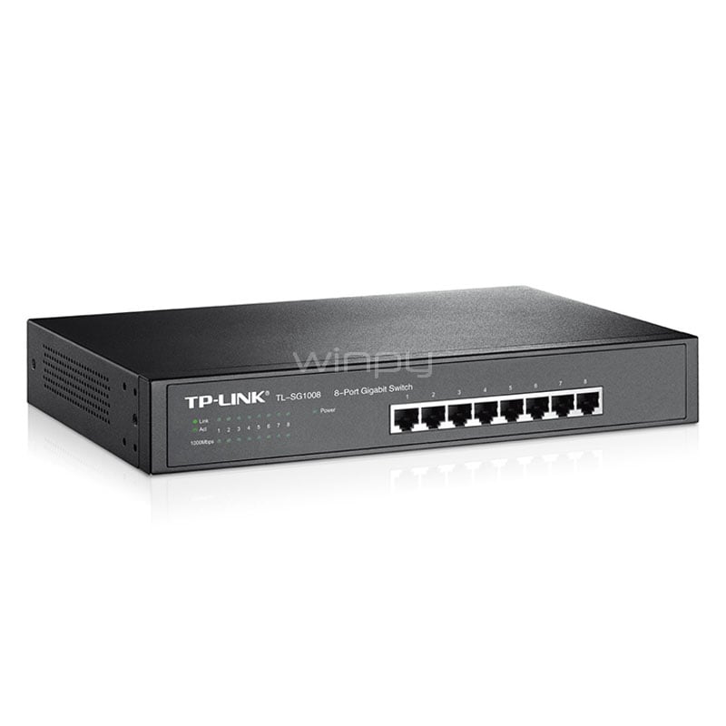 Switch TP-Link TL-SG1008 de 8 Puertos (Auto MDI/MDIX, 16Gbps)