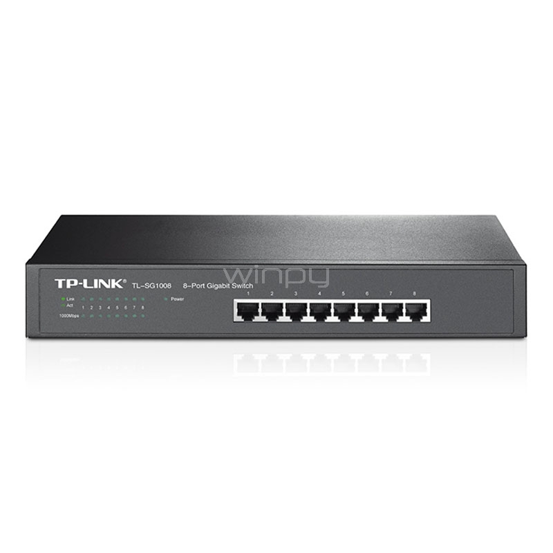 Switch TP-Link TL-SG1008 de 8 Puertos (Auto MDI/MDIX, 16Gbps)