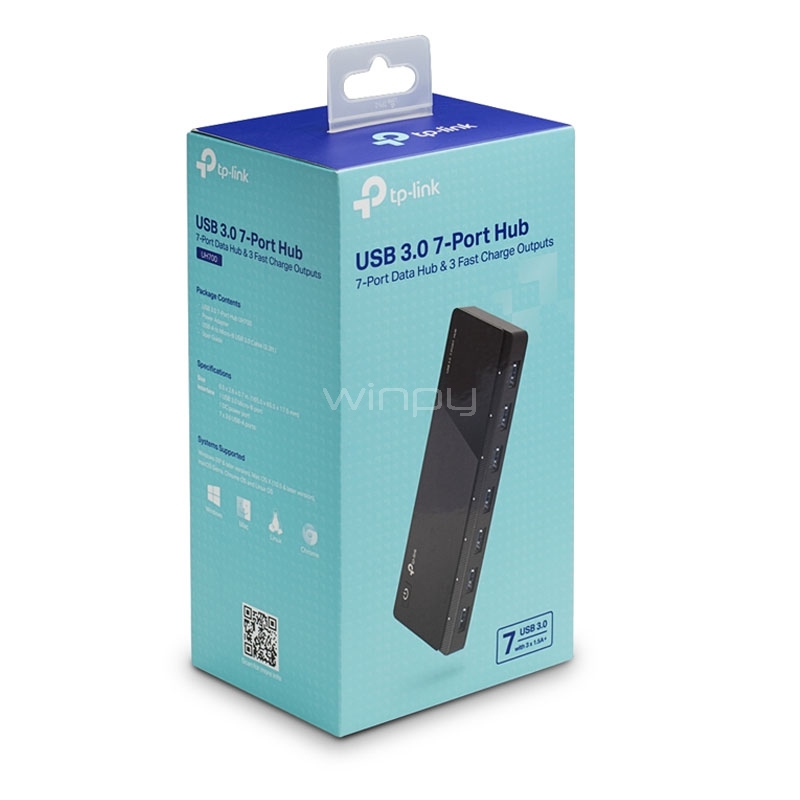 Adaptador Multipuerto HUB TP-Link UH700 de 7 Puertos (USB 3.0, 5Gbps)