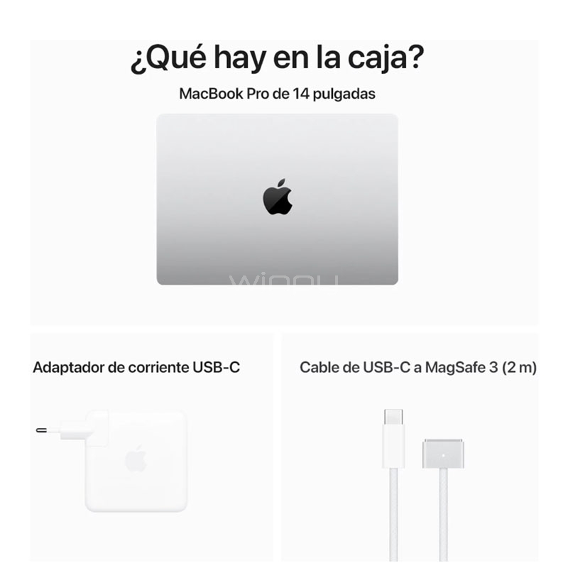 Apple MacBook Pro 14.2“ (Chip M3, 8GB RAM, 512GB SSD, Silver)