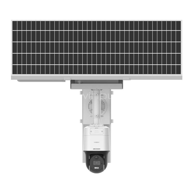 Kit de Cámara Domo Hikvision de Red 4G (Solar, Varifocal, Motorizada, ColorVu 4MP)
