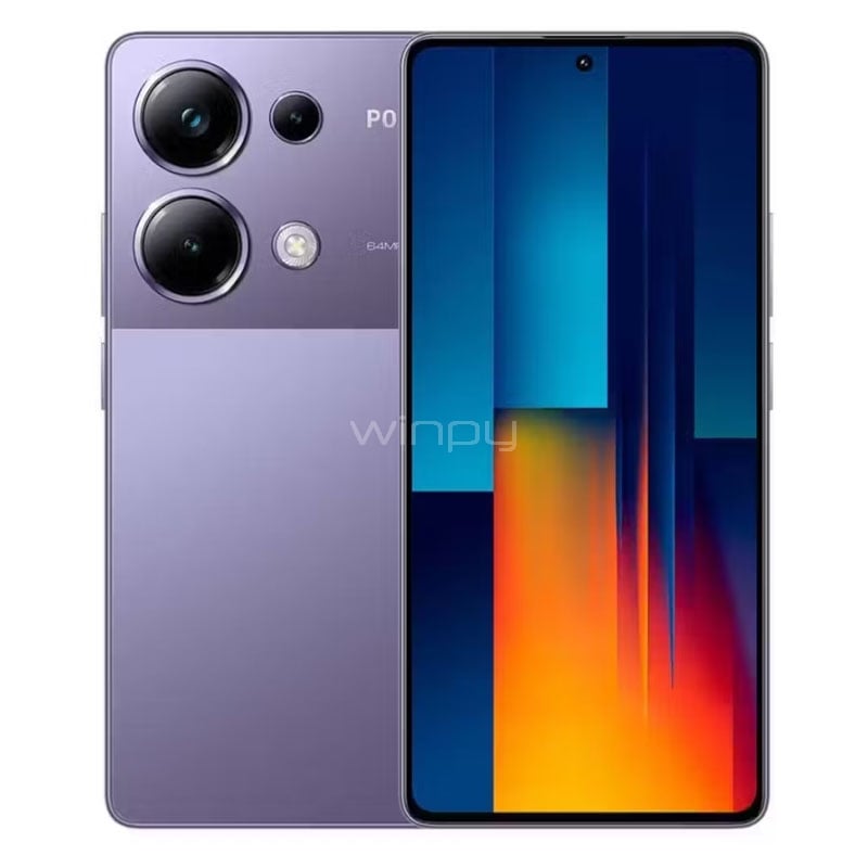 Celular Xiaomi POCO M6 Pro de 6.67“ (OctaCore, 8GB RAM, 256GB Internos, Morado)