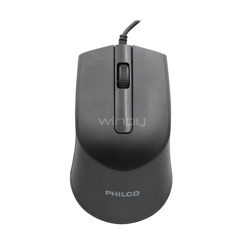 Mouse Philco 29PPR7104B (3 Botones, USB, Negro)