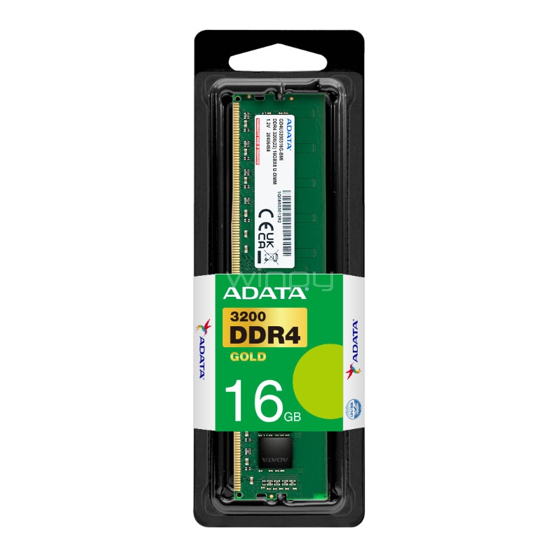 Memoria RAM ADATA GOLD de 16GB (DDR4, 3200MHz, CL22, DIMM)