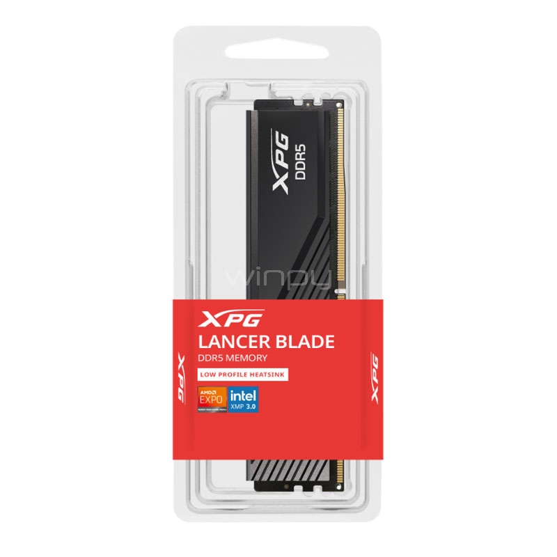 Memoria RAM XPG Lancer Blade Black de 16GB (DDR5, 6000MHz, CL30, DIMM)