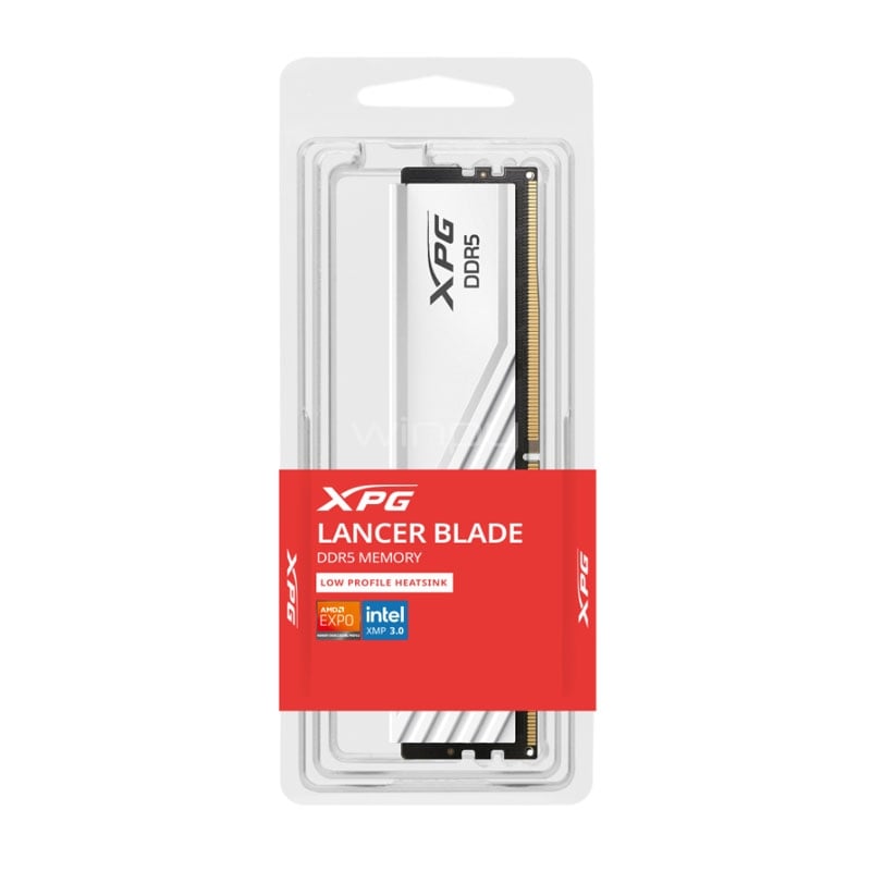 Memoria RAM XPG Lancer Blade White de 16GB (DDR5, 6000MHz, CL30, DIMM)