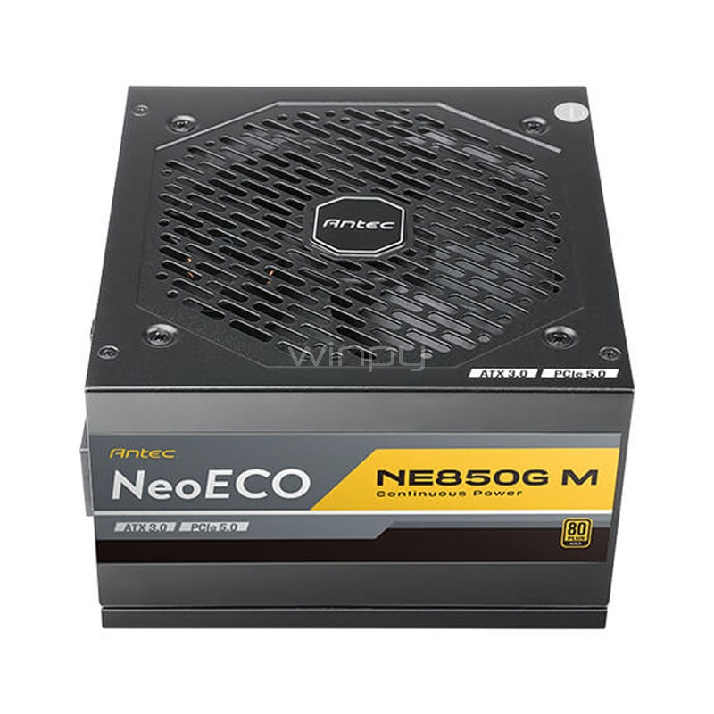 Fuente de Poder Antec NeoEco NE850G M de 850 Watts (Full Modular, Certificada 80+ Gold, ATX)