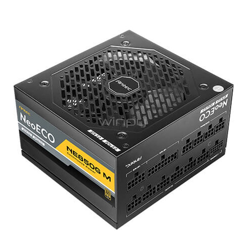 Fuente de Poder Antec NeoEco NE850G M de 850 Watts (Full Modular, Certificada 80+ Gold, ATX)