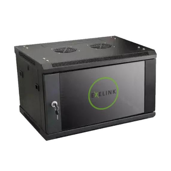 Rack de Muro Exelink de 12U (60 x 45cm, hasta 60Kg, IP20, Negro)