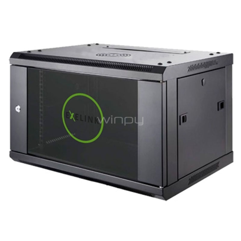 Rack de Muro Exelink de 12U (60 x 45cm, hasta 60Kg, IP20, Negro)