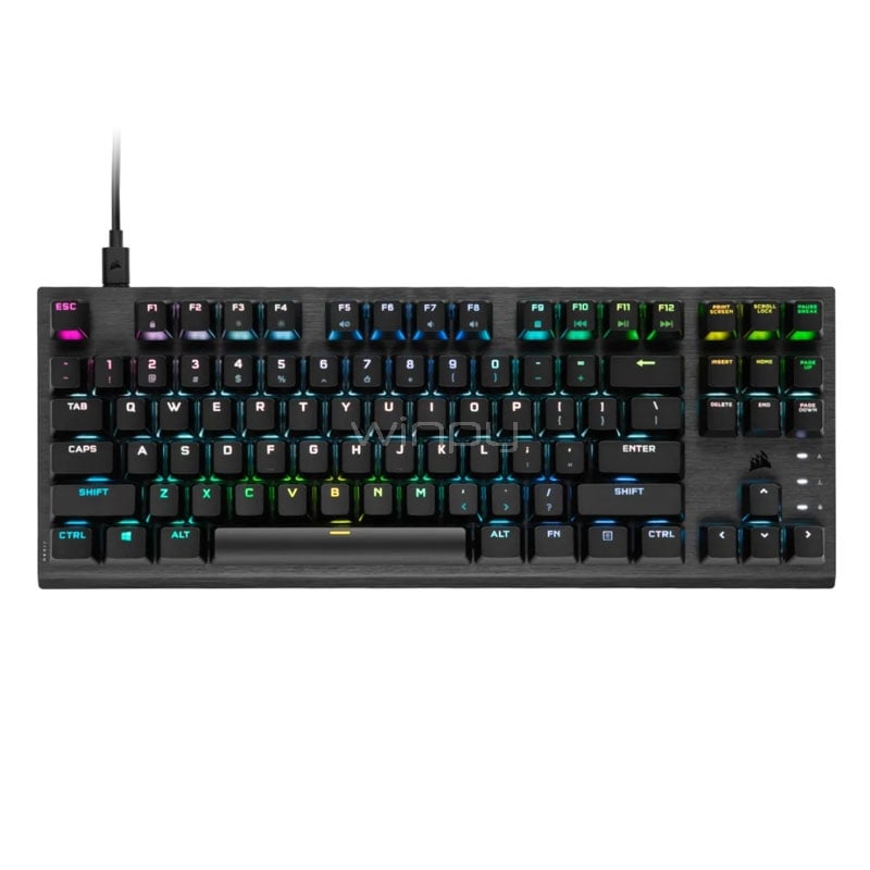 Teclado Mecánico Corsair K60 PRO TKL RGB (Switch OPX, Inglés, Negro)