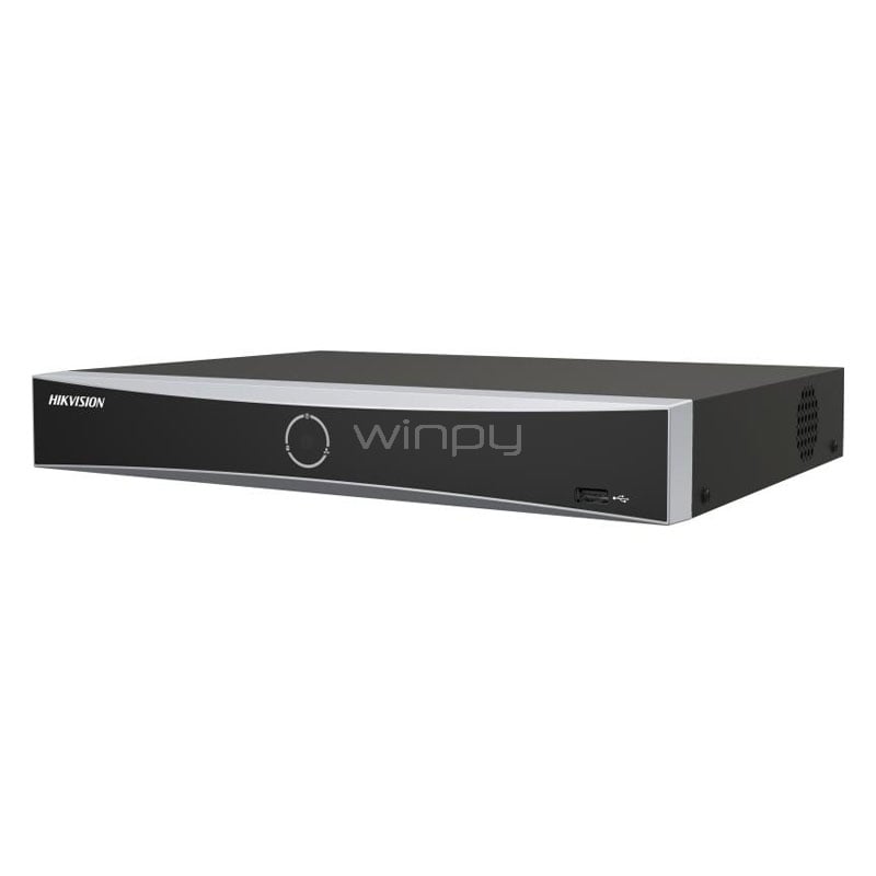 NVR Hikvision AcuSense de 4 Canales (4k, Reconocimiento Facial, H.265+, HDMI/ VGA, PoE)