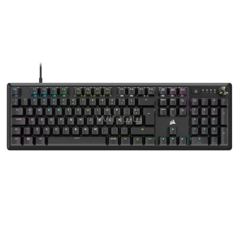 Teclado Mecánico Corsair K70 CORE RGB (Switch MLX Red, Español, Antighosting, Negro)
