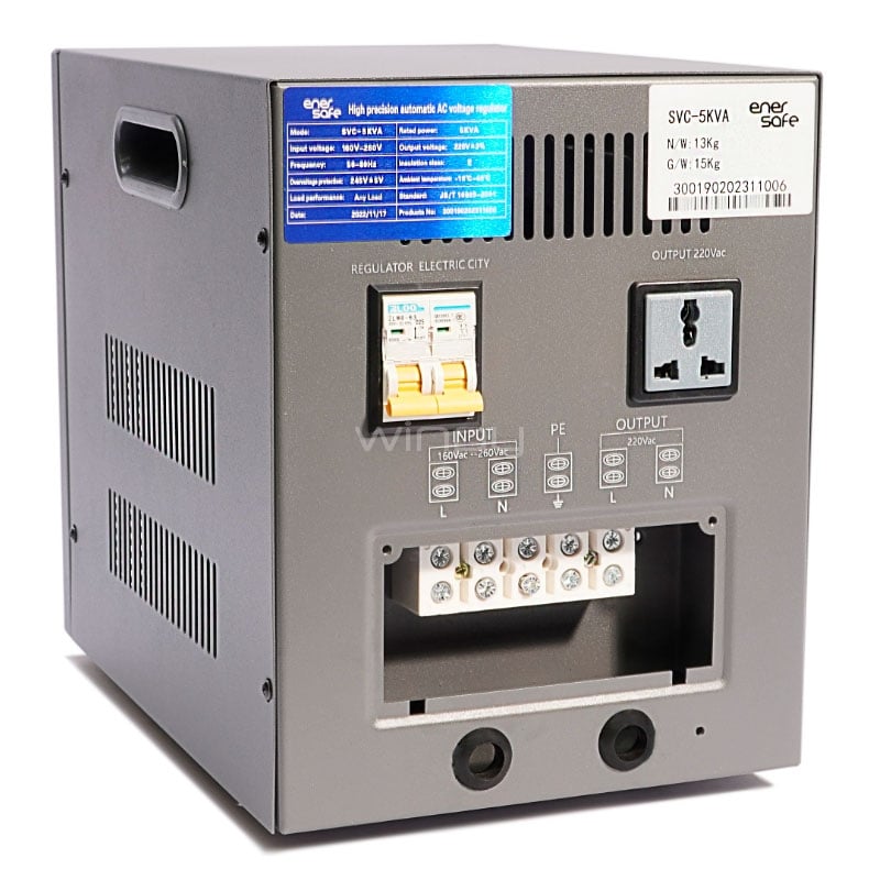 Regulador de Voltaje Enersafe Monofásico (5kV/ 4.5kW, 220V)