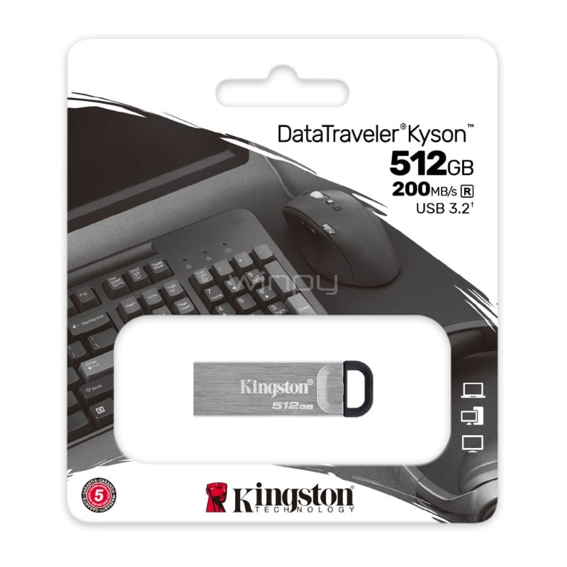 Pendrive Kingston DataTraveler Kyson de 512GB (USB 3.2)
