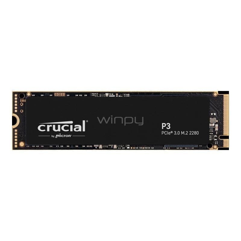 Unidad de estado sólido Crucial P3 de 4TB (NVMe, PCIe 3.0, Hasta 3.500 MB/s)