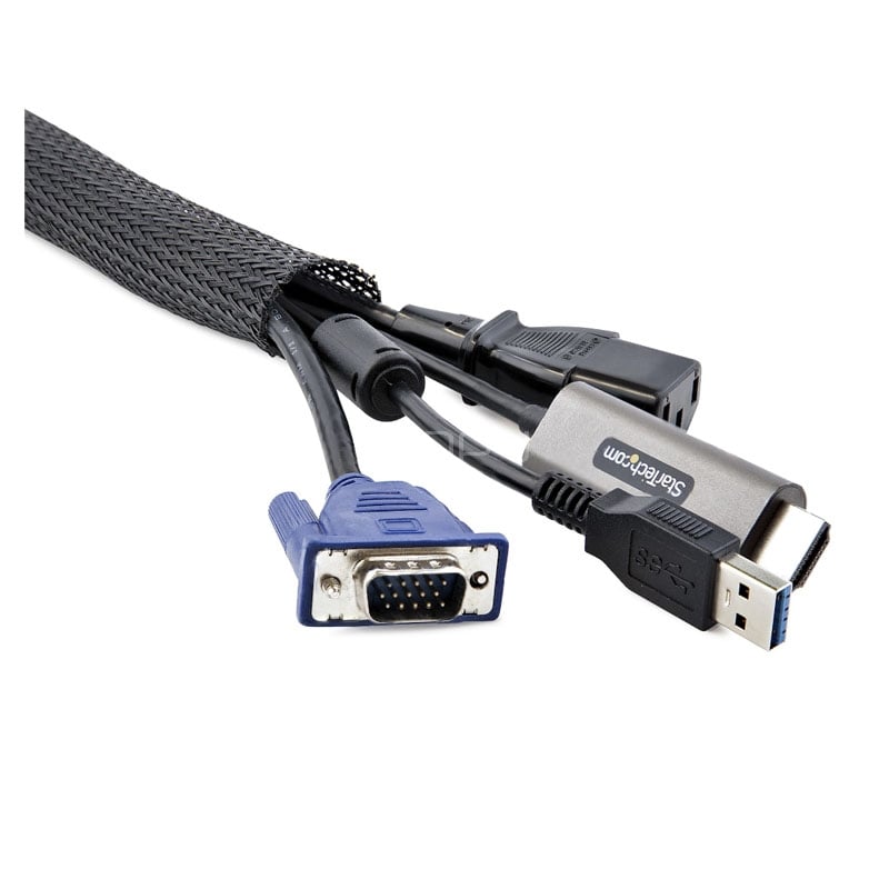 Pasacables StarTech Flexible de 3 metros (3cm de Diámetro)