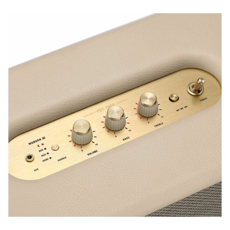 Parlante Bluetooth Marshall Woburn III (150W, Bluetooth/HDMI/RCA/3.5mm, Crema)