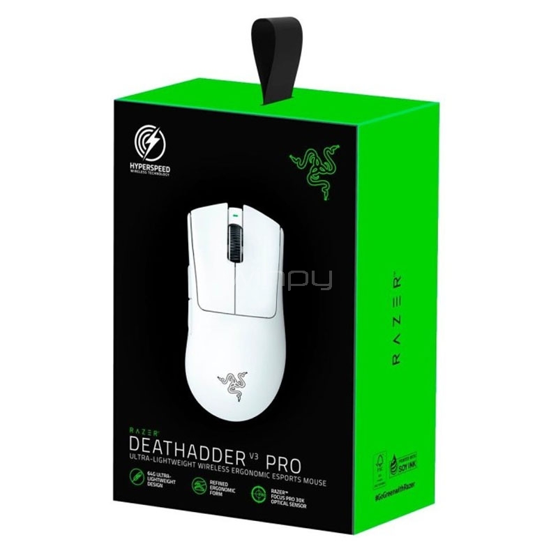 Mouse Gamer Razer DeathAdder V3 Pro White (Sensor Focus Pro