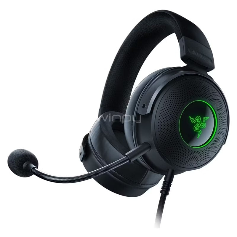Audífonos Gamer Razer Kraken V3 (USB, TriForce, RGB, Negro)