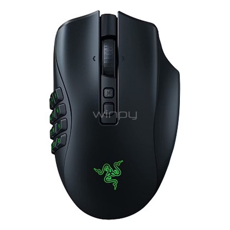 Mouse Gamer Razer Naga V2 Pro (Sensor Focus Pro, Bluetooth/Dongle USB, 30.000dpi, Negro)