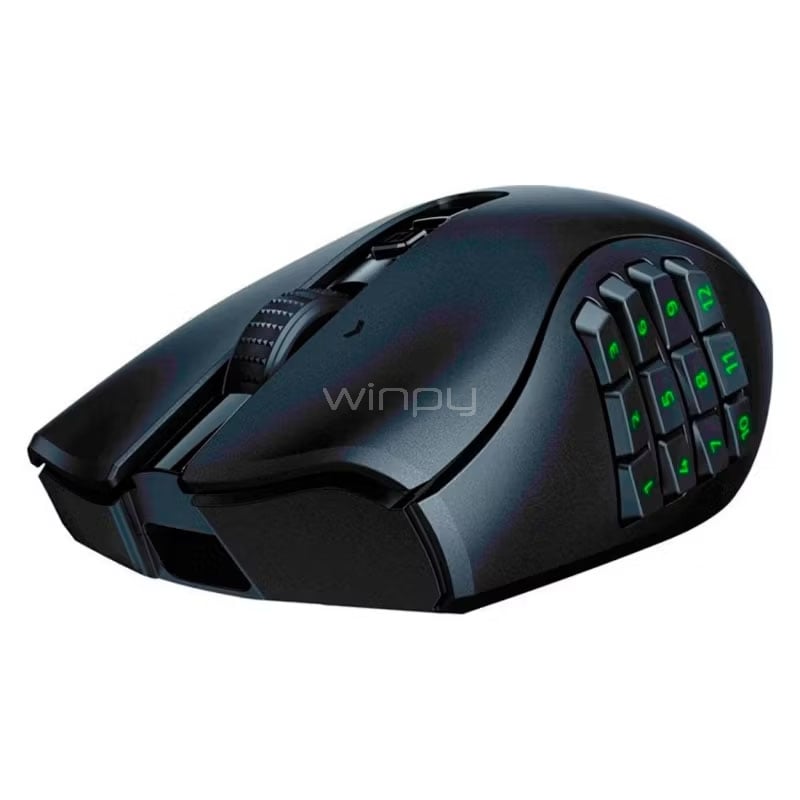 Mouse Gamer Razer Naga V2 Pro (Sensor Focus Pro, Bluetooth/Dongle USB, 30.000dpi, Negro)