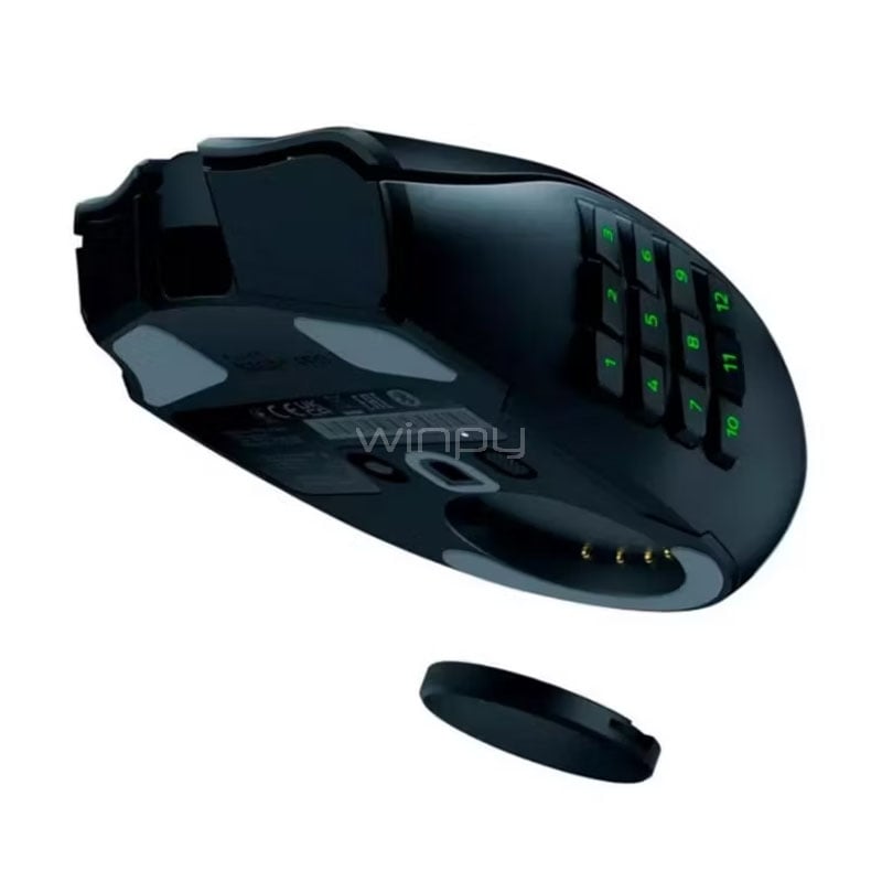 Mouse Gamer Razer Naga V2 Pro (Sensor Focus Pro, Bluetooth/Dongle USB, 30.000dpi, Negro)