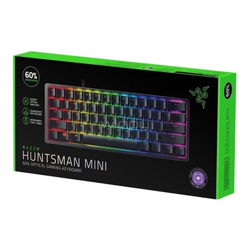 Teclado Mecánico Razer Huntsman Mini (Switch Purple, RGB, Español