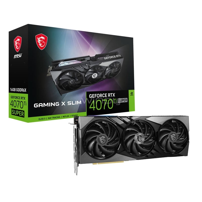 Tarjeta gráfica MSI GeForce RTX 4070 Ti SUPER GAMING X SLIM de 16GB GDDR6X