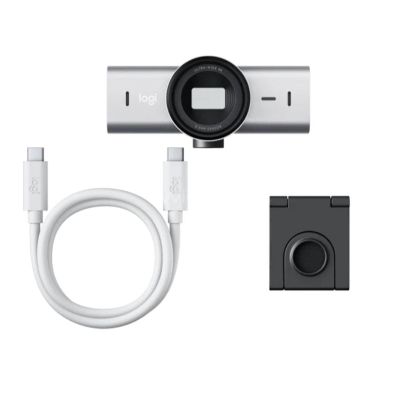Webcam Logitech MX Brio (4K, 8.5MP, Micrófono, USB-C, Gris)