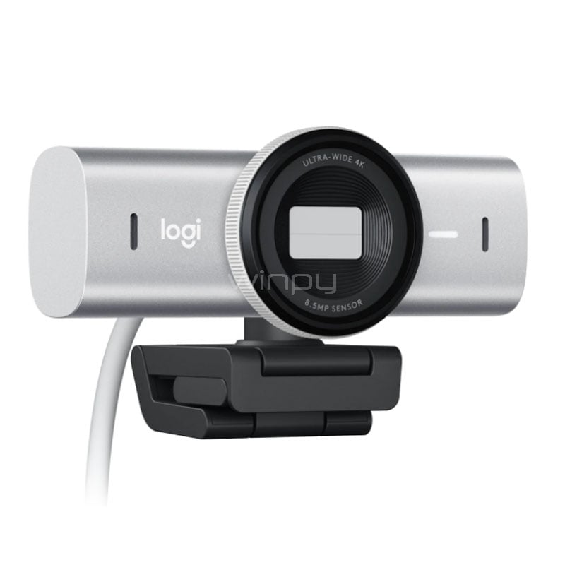 Webcam Logitech MX Brio (4K, 8.5MP, Micrófono, USB-C, Gris)