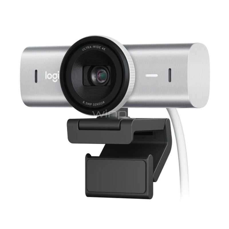 Webcam Logitech MX Brio (4K, 8.5MP, Micrófono, USB-C, Gris) | 960