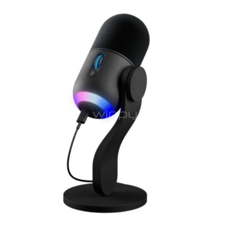 Micrófono Gamer Logitech Yeti GX (Supercardioide, RGB, USB-C, Negro)