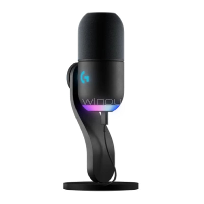 Micrófono Gamer Logitech Yeti GX (Supercardioide, RGB, USB-C, Negro)