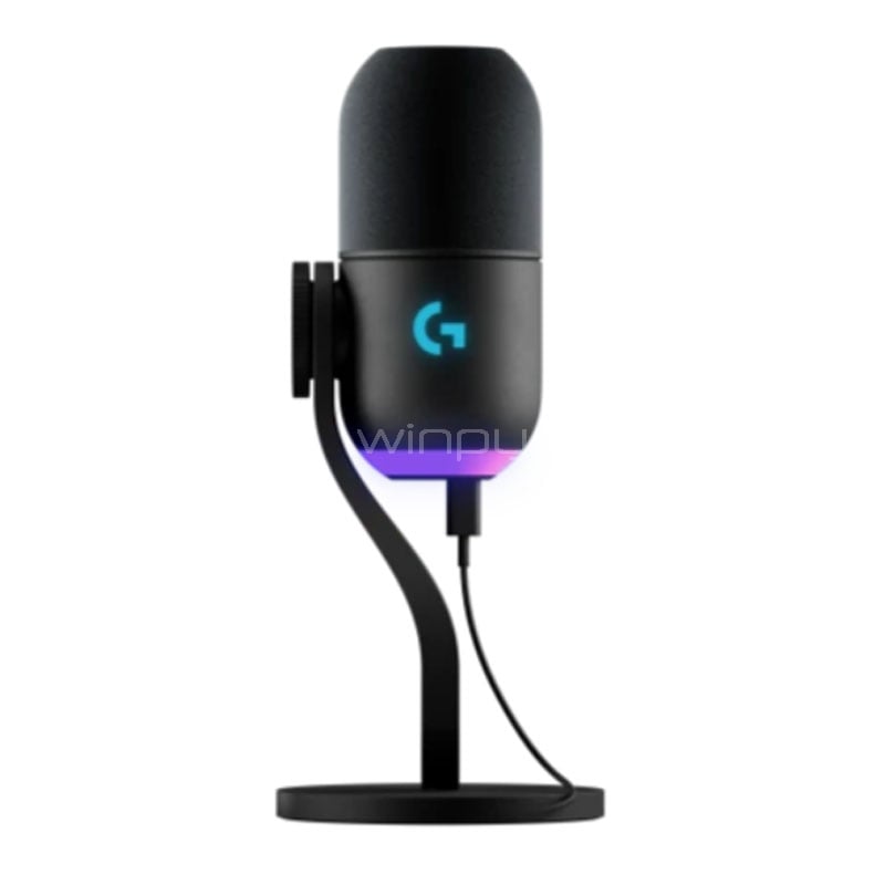 Micrófono Gamer Logitech Yeti GX (Supercardioide, RGB, USB-C, Negro)