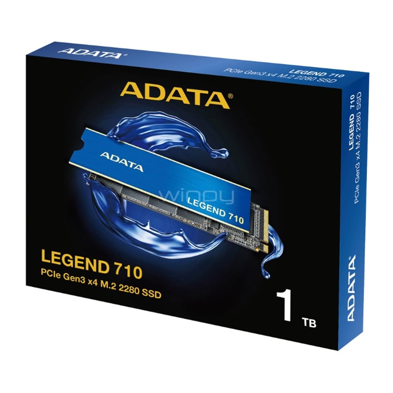 Unidad de Estado Sólido ADATA Legend 710 de 1TB (NVMe, PCIe Gen3, Hasta 2.400 MB/s)