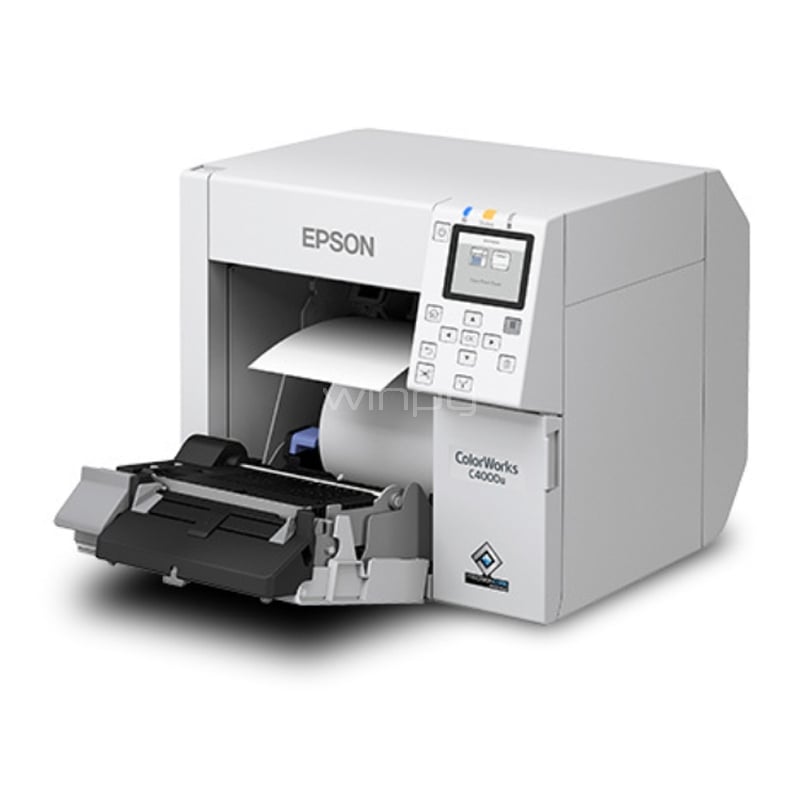 Impresora de Etiquetas Epson CW-C4000 (Rollo 4.41“, 1200dpi, 101.6mm/seg, USB/LAN)