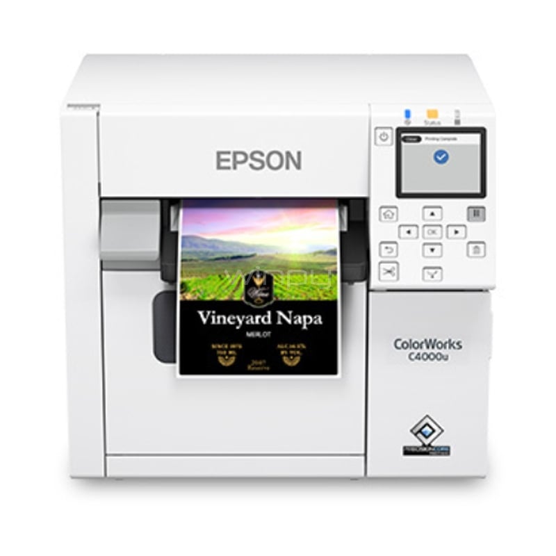 Impresora de Etiquetas Epson CW-C4000 (Rollo 4.41“, 1200dpi, 101.6mm/seg, USB/LAN)