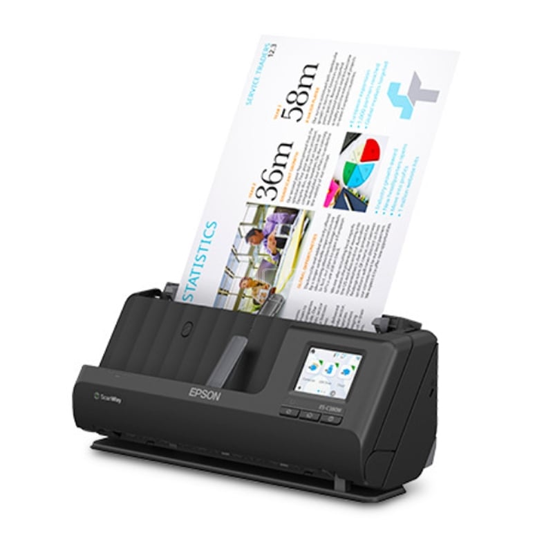 Escáner Epson WorkForce ES-C380W (Pantalla Táctil, 30ppm, 1200dpi, USB/Wi-Fi)